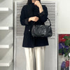 Chanel Coco Mark Wild Stitch Caviar 皮革单肩包（黑色）