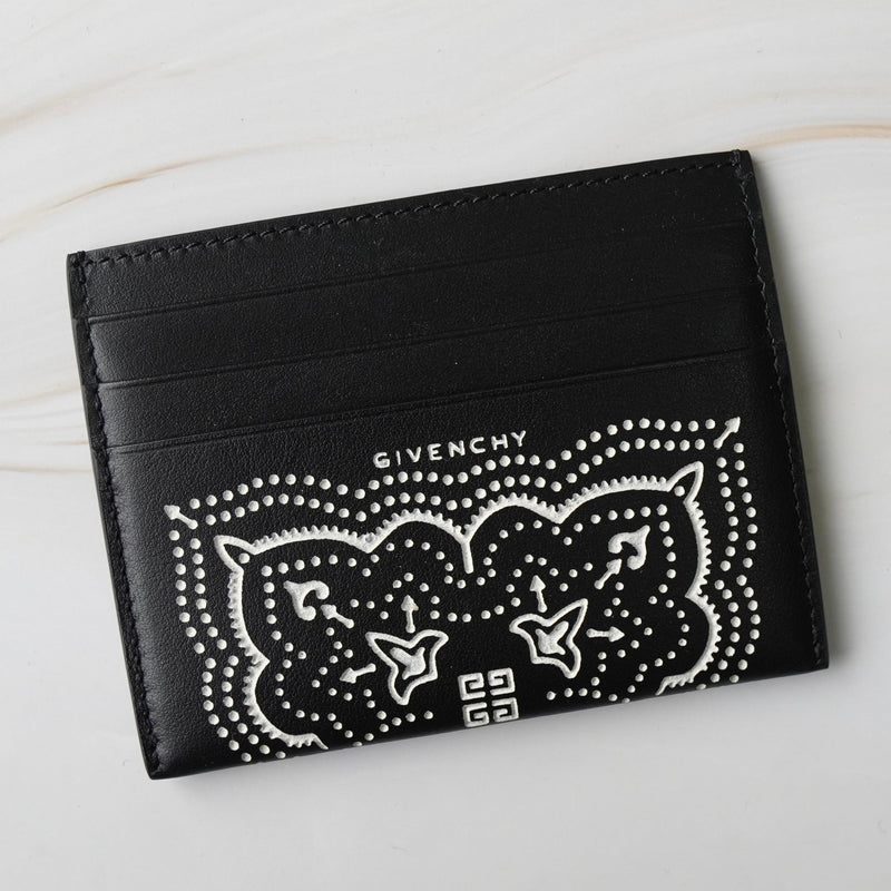 ジバンシィ 模様 レザー カードケース パスケース ブラック 箱付き - NEWSED