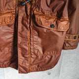 ストーン アイランド コーティング フーデッド 中綿ジャケット ブラウン - NEWSED