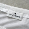 Courreges Square Neck Ruffle 3/4 Length Tunic Cut and Sewn in White