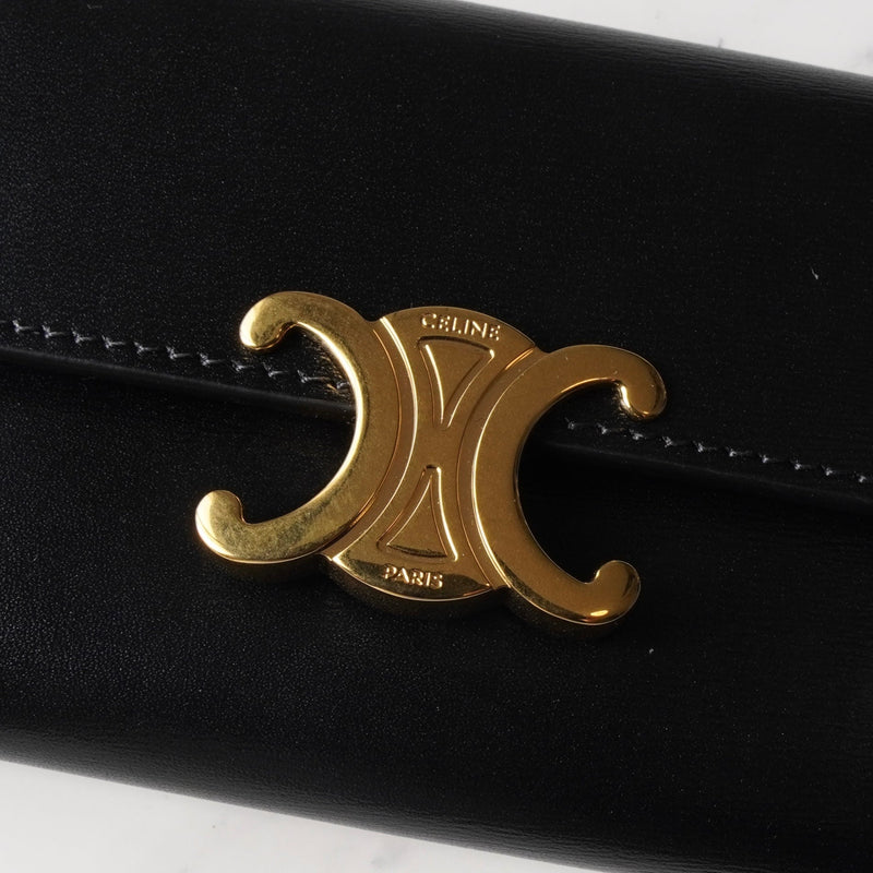 セリーヌ トリオンフ シャイニーカーフスキン コンパクトウォレット