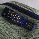 ポロ ラルフローレン ロゴ ニット カーキ - NEWSED