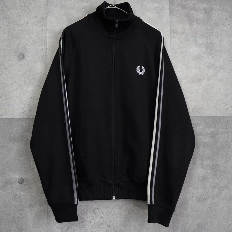 フレッドペリー ヴィンテージ バックビジューロゴ トラックジャケット ブラック - NEWSED