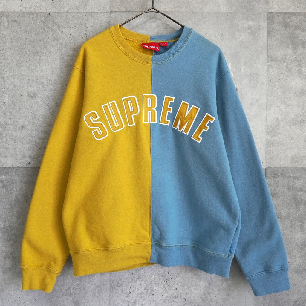 Supreme Logo 双色运动衫（黄/蓝）