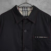 バーバリー ブラック レーベル 一部ノバチェック ステッチ ジャケット ブラック