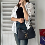 グッチ ジャッキー ワンショルダーバッグ キャンバス / レザー ブラック - NEWSED