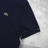 Lacoste 徽标贴片海军蓝短袖 Polo 衫