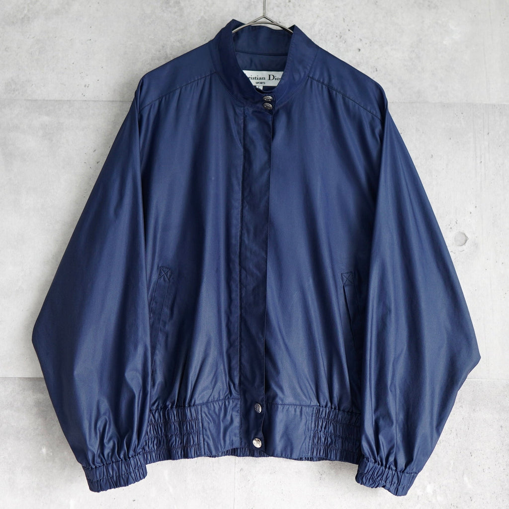 クリスチャン ディオール ヴィンテージ ナイロンジャケット ブルゾン 薄手 ネイビー