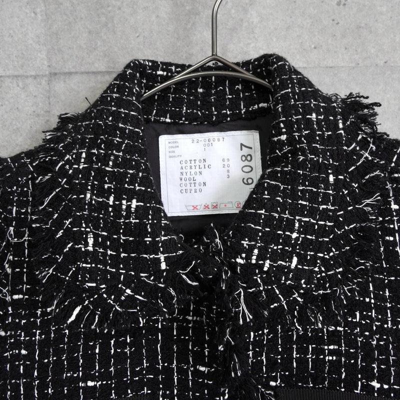 サカイ ツイード ベスト ブラック レディース - NEWSED