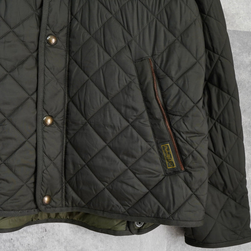 ポロ ラルフローレン コーデュロイ襟 キルティングジャケット ミリタリージャケット カーキ - NEWSED