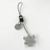 Prada Skull Charm Key Ring Keychain Silver