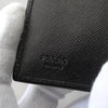 プラダ サフィアーノ レザー 三つ折り財布 三角プレート ブラック