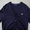 フレッドペリー カーディガン  ロゴ刺繍 ネイビー