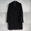 ジョンローレンスサリバン ベロア襟 アンゴラ ウール チェスターコート ブラック