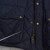 ポロ ラルフローレン スエード切り替え コーデュロイ襟 キルティングジャケット ネイビー - NEWSED