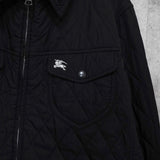 バーバリー ブルーレーベル ホースロゴ ノバチェック裏地 キルティングジャケット ブラック - NEWSED