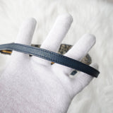 クリスチャン ディオール サドル キャンバス / レザー ハンドバッグ ワンショルダーバッグ ネイビー - NEWSED