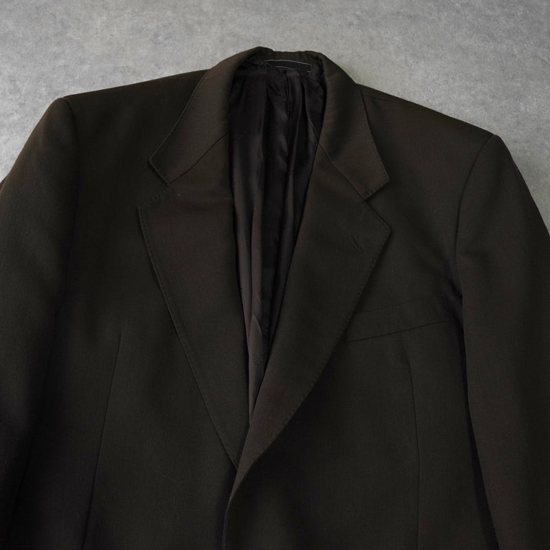 クリスチャン ディオール ヴィンテージ ウール シングル テーラードジャケット ブラウン - NEWSED