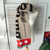 バーバリー ロゴ ウール フットボール マフラー ベージュ - NEWSED