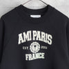 Ami Paris College Logo Sweatshirt Black
