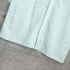 Maison Kitsune Chillax Fox Striped Short Sleeve Shirt in Green