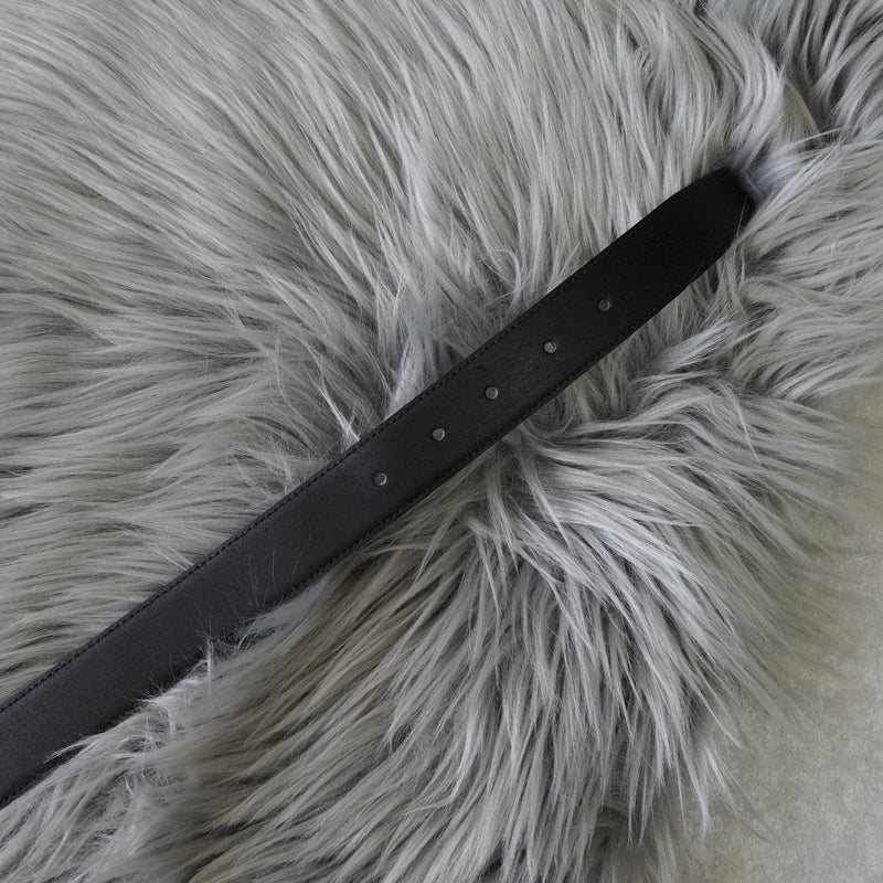 セリーヌ ヴィンテージ トリオンフ レザー ベルト ブラック - NEWSED