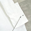 Jil Sander Mao Collar Long Sleeve Shirt in White