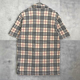 バーバリー ブラック レーベル ホースロゴ 刺繍 ノバチェック 半袖トップス ベージュ - NEWSED