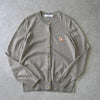 Maison Kitsune 米色狐狸拼布开衫