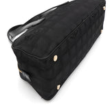 シャネル ニュートラべルライン キャンバス / レザー ハンドバッグ ボーリングバッグ ブラック - NEWSED