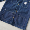 Carhartt denim jacket coverall white stitch indigo