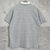 ロエベ アナグラム ボーダー柄 半袖ポロシャツ グレー / ホワイト