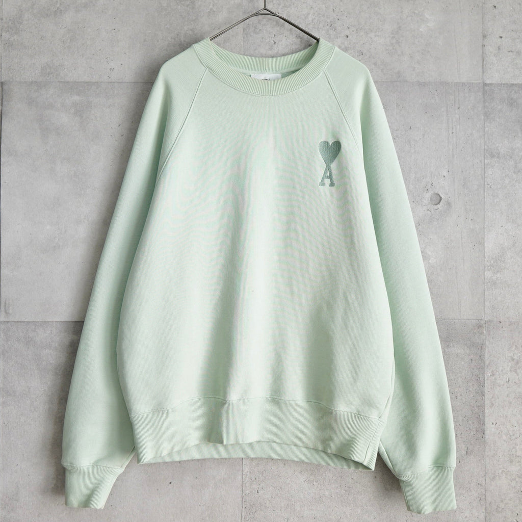 Ami Paris Ami Paris 爱心徽标刺绣运动衫 淡色薄荷绿