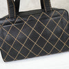 Chanel Coco Mark Wild Stitch 小牛皮黑色手提包