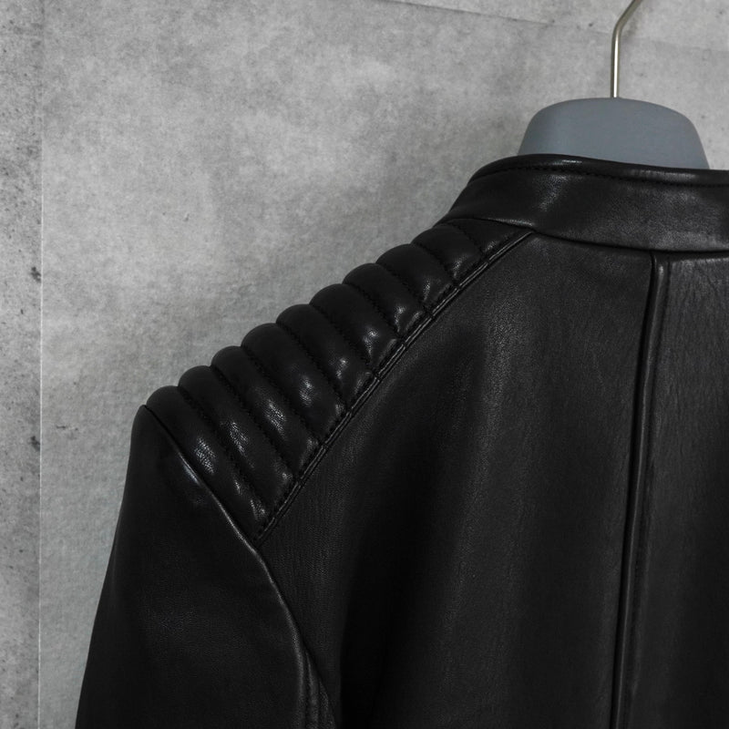 プラダ ダブル レザージャケット レディース ブラック - NEWSED