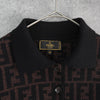 Fendi Zucca 女士羊毛 Polo 针织衫 棕黑色