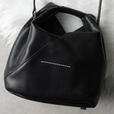 エムエムシックス メゾン マルジェラ レザー ジャパニーズバッグ クロスボディ ショルダーバッグ ブラック - NEWSED