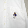 ラルフローレン ポロベア 刺繍 長袖シャツ オックスフォードシャツ ホワイト