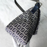 フェンディ マンマバケット ズッキーノ キャンバス ワンショルダーバッグ グレー / ネイビー - NEWSED