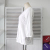 Courreges Square Neck Ruffle 3/4 Length Tunic Cut and Sewn in White