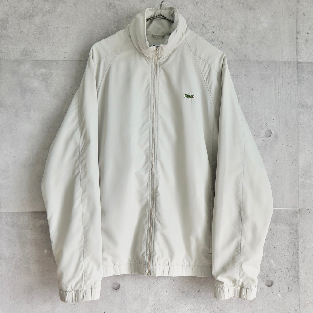 ラコステ バックロゴ ブルゾン ナイロンジャケット ロゴパッチ オフホワイト