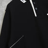 Yves Saint Laurent 复古徽标黑色长袖 Polo 衫