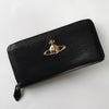 ヴィヴィアン・ウエストウッド オーブロゴ レザー ラウンドジップ 長財布 ロングウォレット ブラック