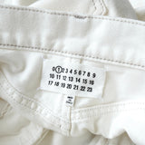 エムエムシックス メゾン マルジェラ スラッシュディティール ホワイト デニム ジーンズ - NEWSED