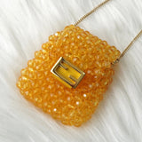 フェンディ マンマバケット ビーズ ピコサイズ ポーチ ミニバッグ イエロー - NEWSED