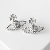 ヴィヴィアン ウエストウッド オーブ ラインストーン シルバー ピアス 箱付き - NEWSED