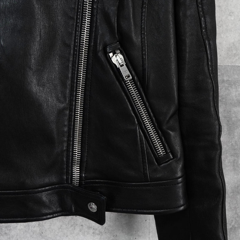 プラダ ダブル レザージャケット レディース ブラック - NEWSED