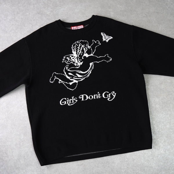 ガールズドントクライ エンジェル ニット ブラック - NEWSED