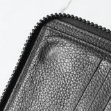 メゾン マルジェラ 四つタグ レザー ラウンドジップ コンパクトウォレット ブラック - NEWSED