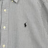 Ralph Lauren 灰色徽标条纹短袖衬衫